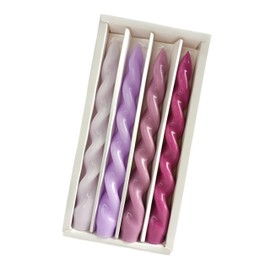 Spiral Taper Candle Unscented Candlesticks Purple Twisted Candles Long Twirl Candles Unique Candle Sticks for Home Dinner Wedding Party Decoration