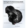 ILM Bluetooth Motorcycle Modular Helmet 2-3 Riders Intercom Flip up