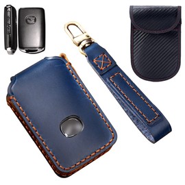 LETINGFAR CX-30 Key Case, Smart Key Case, Key Cover, Key Holder, Mazda 3 Buttons, Fastback, BP Series, New Model, blue