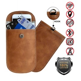 Mayfield Faraday RFID Signal Blocking Pouch – Genuine Black Leather, for Car Keys, RFID Blocking, Key Holder, Key Ring, Anti-Theft, Security, Keyless Entry Protection……