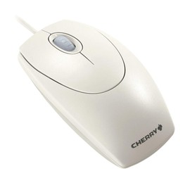 CHERRY WheelMouse optical, Wired Mouse, Suitable for Right and Left-Handers, Optical Sensor for Precise Mouse Pointer Motion, Light Grey