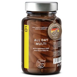 All Day Multi - A-Z Multivitamins and Minerals - 30 Valuable Vitamins, Minerals, Trace Elements & Plant Extracts - All in One Premium Multi Vitamin for Men and Women - Natural & Vegan