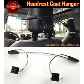SteelCase Chrome Wire Auto Seat Headrest Jacket Coat Suit Clothes Hanger For  Mitsubishi