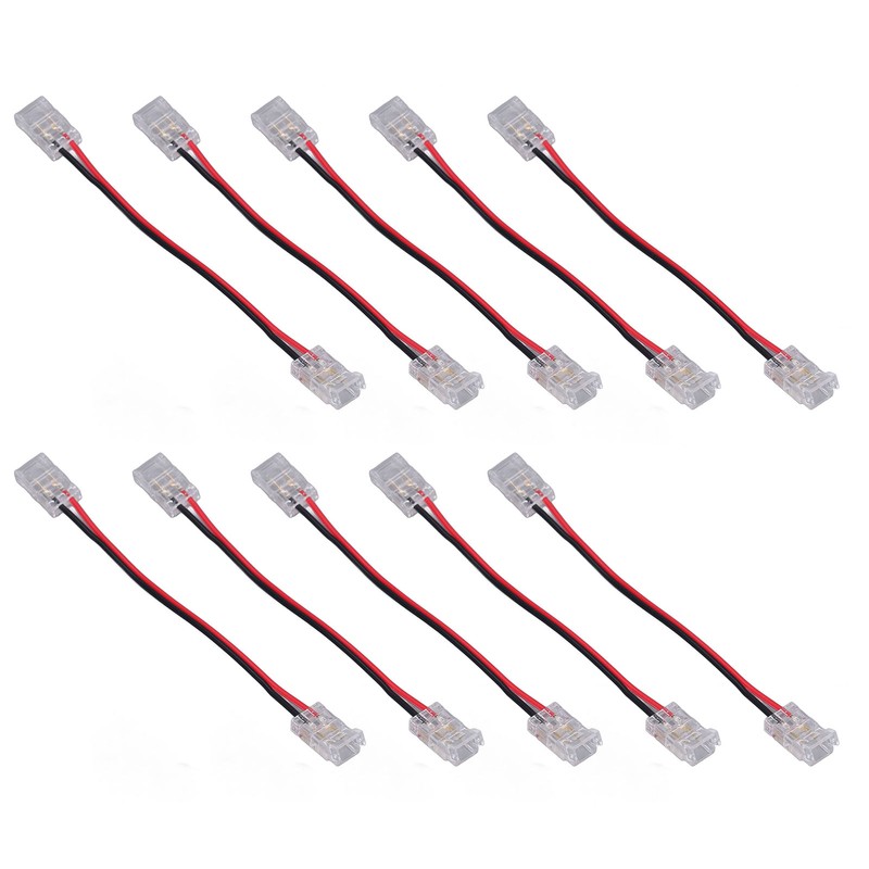 10pcs COB Strip Light Connector Professional Double Head 8mm 2