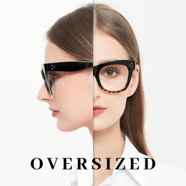 OCCI CHIARI Unique Oversized Readers Women,Comfortable Reading Glasses 2.0+ (1.0 1.25 1.5 1.75 2.0 2.25 2.5 2.75 3.0 3.5)