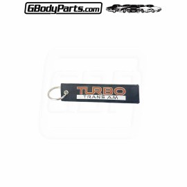 Gbodyparts 1989 Pontiac TTA Turbo Trans Am Embroidered Black Gold & White Key Chain 5x1.25"