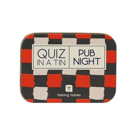 Talking Tables Pub Night Quiz Game, Secret Santa, Present, Question Cards After Dinner Party, Fun Travel Pocket Games Adults, Card Games, Ages 14+