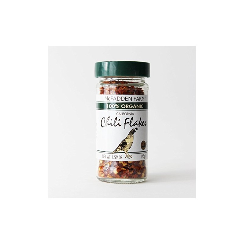 McFadden Farm Organic Chili Flakes, Dried Chile de Arbol, Grown