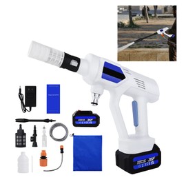 Cordless Pressure Washer Portable Power Cleaner with 270L/H, Multi-Function Car Cleaner, 3.0Ah Battery, Portable Pressure Washer with Accessories, for Washing Cars/Fences/Siding