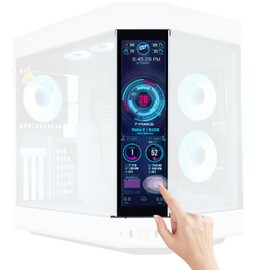 GeeekPi 12.6 Inch IPS LCD Touch Screen Monitor FHD 1920x515 Display, Fit for Hyte Y60 PC Case CPU GPU Secondary Monitor Panel, Built-in Dual Speakers, Plug & Play,with up to 10-Points of Multi-Touch