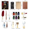 Junhartt Quill Feather Pen and Ink Set, Calligraphy Pen Glass