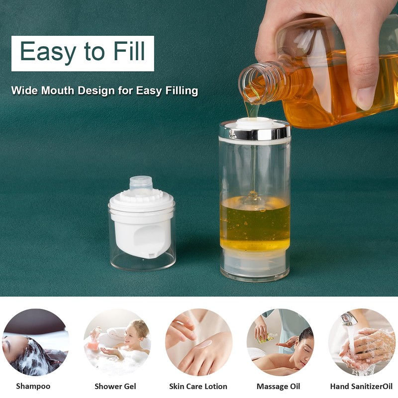 Decorniqu 7 Pack Airless Pump Bottles 3.4oz/100ml Travel Pump Bottles