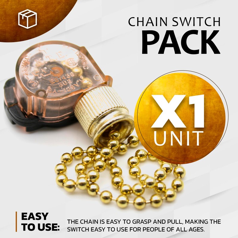 DOJA Barcelona Light Switch with Chain, Pack of 1, 250