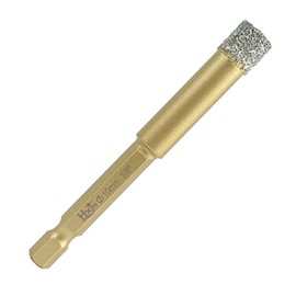HXIN Gold Classic 10mm (3/8") VB Diamond Drill Bit with E6.3mm HEX Quick Coupling for Dry or Wet Drilling on Porcelain, Ceramic, Tiles, Granite, Marble and Other Hard Materials