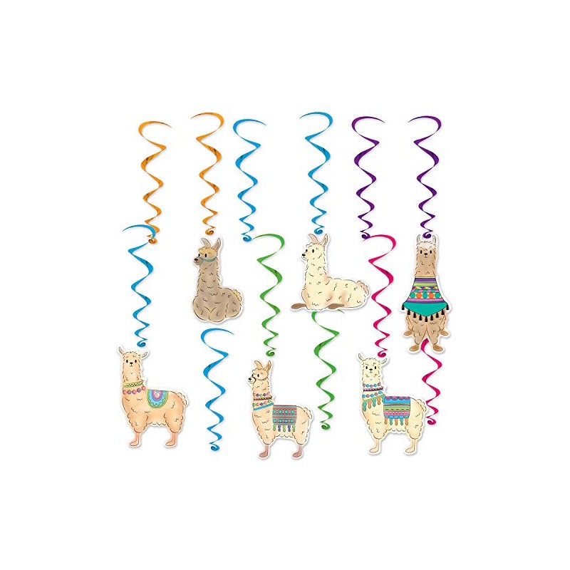 Llama Hanging Swirls (12 Pcs) - 1 Pack