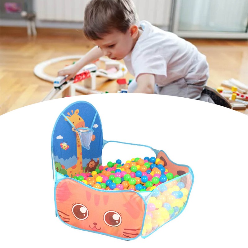 Kids Ball Pit Folding Cartoon Giraffe Baby Play Pool Tent