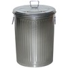 MARKSON 20 Gallon Trash Can with Lid Round Galvanized Steel