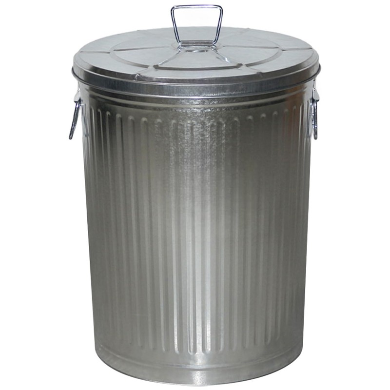 MARKSON 20 Gallon Trash Can with Lid Round Galvanized Steel