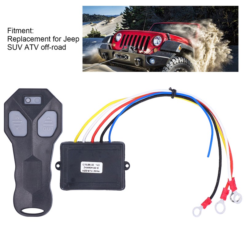 Wireless Winch Remote Control 12V Electric Replacement for Jeep SUV