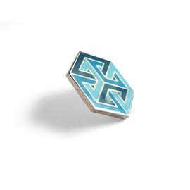 Pinsanity Impossible - Pin de solapa con forma de cubo geométrico