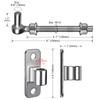 Insaga 6'' J Bolt Gate Hinge and Wall Mount Hinge