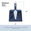 Casabella Wayclean Handheld Angled, Medium, Grey Dustpan and Brush Set,