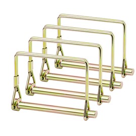 Goreks Trailer Safety Coupler Pin, Square PTO Pin ¼ Inch Shaft Locking Pin for Farm Trailers Wagons Lawn Hitches and Garden (Pack of 4)