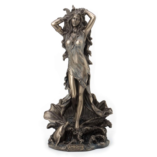 Veronese Design 11.5 Inch Aphrodite Rising from The Sea Greek Roman Goddess Antique Bronze Finish Statue
