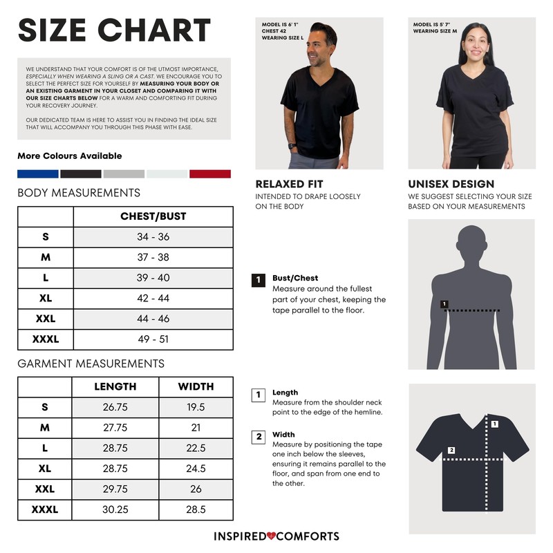 Post Surgery Shirt with Discreet Left & Right Side Snap