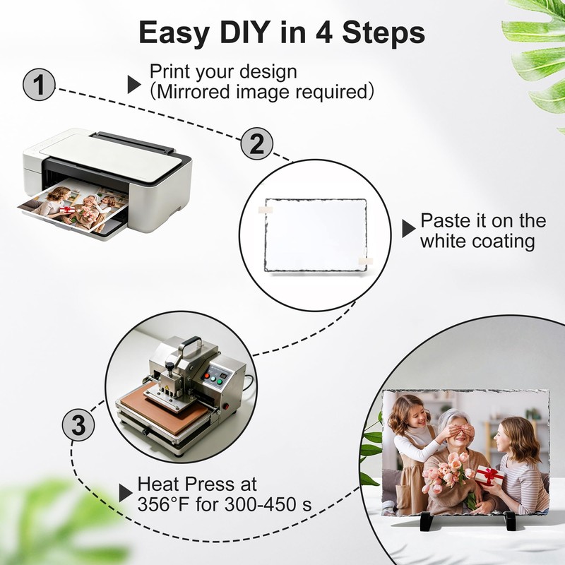 6 Pcs Sublimation Slate Blanks 11.5"x9.5", Sublimation Plaque Photo Slate