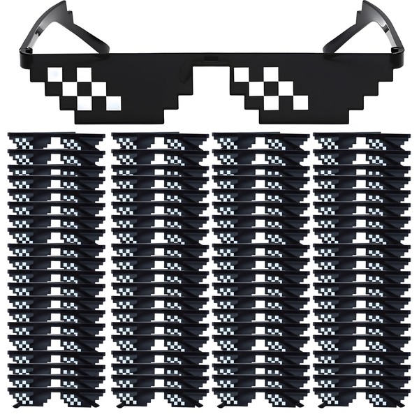Bulk Thug Life Sunglasses for Adult 8 Bit Pixelated Mosaic