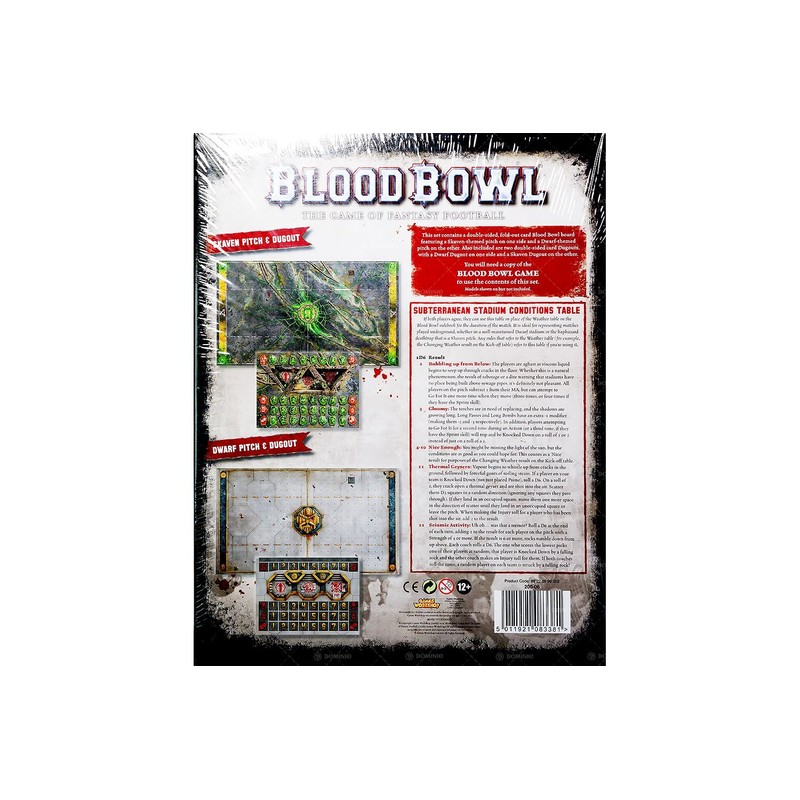 Games Workshop Warhammer Blood Bowl Skaven and Dwarf Pitch Set