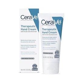 CeraVe CeraVe Therapeutic Hand Cream for Dry Cracked Hands With Hyaluronic Acid and Niacinamide, Fragrance Free 3 Ounce