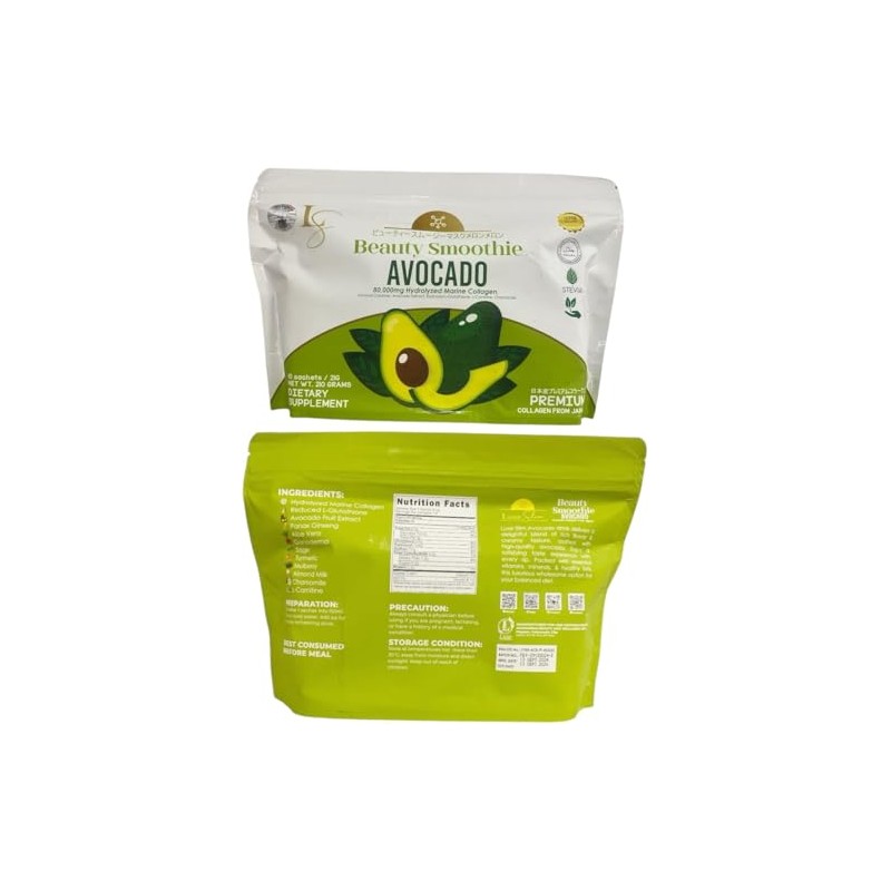 10 Sachets Luxe Beauty by Anna Magkawas Avocado Beauty Smoothie