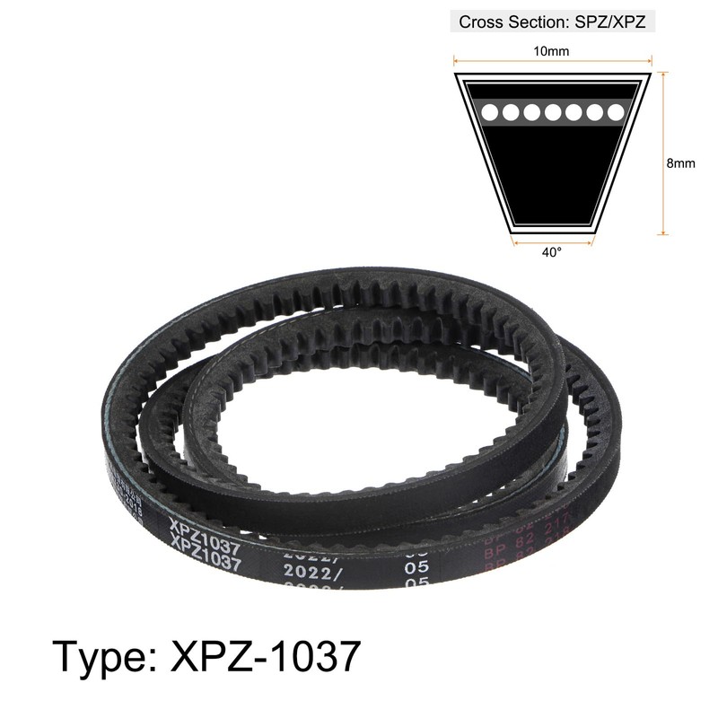 sourcing map XPZ1037 V-Belt Drive Belt 1037 mm Pitch Length