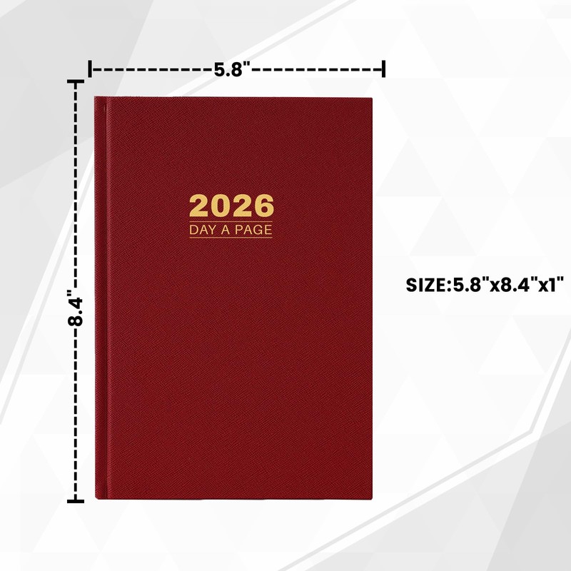 2026 Diary - Diary 2026 Full Page Per Day, Page