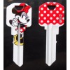 (1) Minnie Mouse Kwikset House Key Blank KW1/KW10