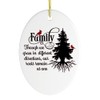 Lovely Family Quote Christmas Ornament (Oval)