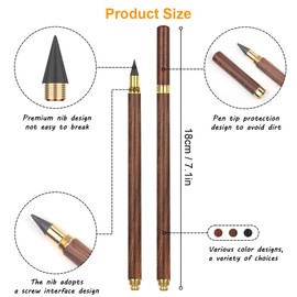 HOTUT Inkless Pencil,3pcs Everlasting Pencil Wooden Infinity Pencil Wood-Cased Graphite Reusable for Writing Drawing Students Home Office School Supplies