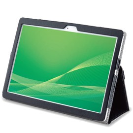 Elecom LAVIE Tab E TE710(KAW) Flap Cover Soft Leather 2 Angle Black