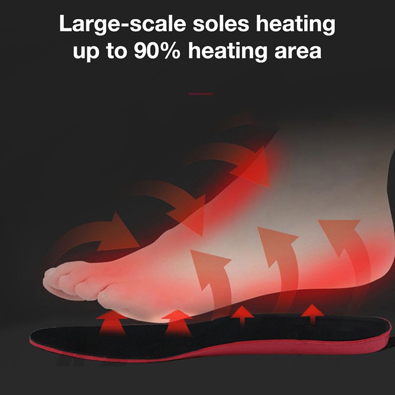 Electric Heated Insoles Rechargeable Winter Foot Warmers with Remote Control