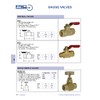 PIC Gauges NV-B-1/4-MXM Brass Needle Valve, 1/4" Male NPT X