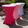 1 x Premium Bar Table Cover Stretch 80 cm White