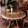 Artbloss Waterproof Clear Table Cover Protector Vinyl Round Table Cloth
