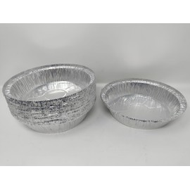 Foglish Home & Garden 8 x 23cm 9" Aluminium Foil Round Pie Flan Quiche Dish Tray Container BBQ 23x23x4cm Airfryer Oven