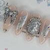 Cold light handmade nail tips - Square M / 차가운