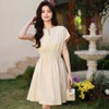 Genova Banded/Tank Top/Summer/Waist/Shirred/Cream/Women/Wedding Guest Look/Beach Wear