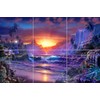 Ceramic Backsplash Tile Mural Beach Scene Seaside Ocean Kitchen/Bathroom/Shower -