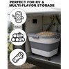 Collapsible Wood Pellet Storage Containers 25 Lbs with Rolling Casters