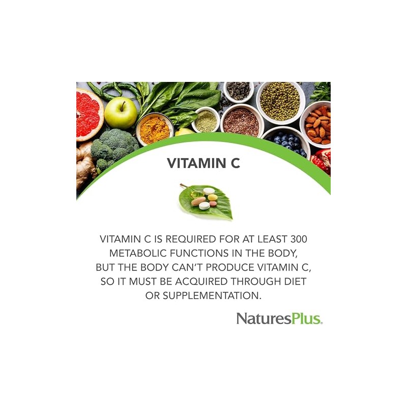 NaturesPlus Immune Chewable Vitamin C 500mg - Tasty Citrus Flavour